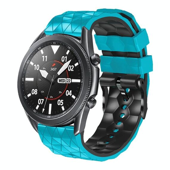 Per Xiaomi Watch Sport 22mm Cinturino in silicone bicolore modello calcio (blu + nero)