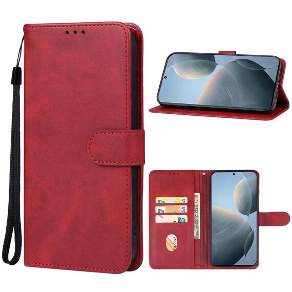 Per la custodia in pelle del telefono Xiaomi Redmi K70E (rossa)