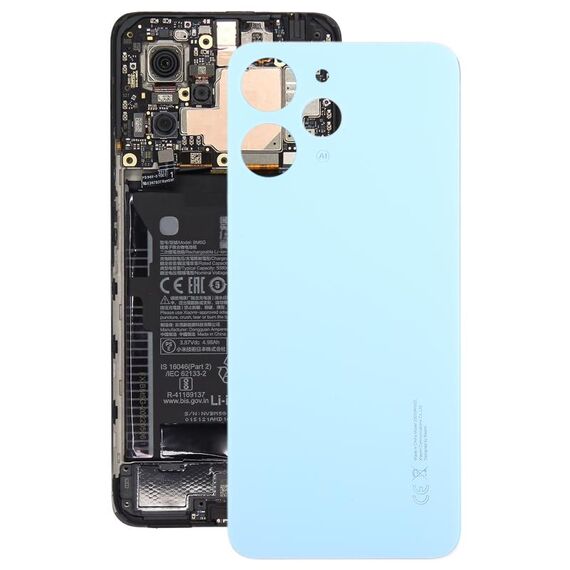 Per Xiaomi Redmi 12 4G OEM Materiale in vetro Coperchio posteriore della batteria (Blu)