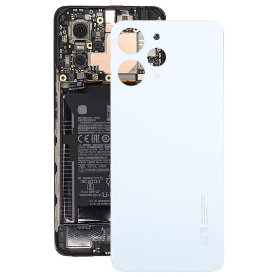 Per Xiaomi Redmi 12 4G OEM Materiale in vetro Coperchio posteriore della batteria (Bianco)