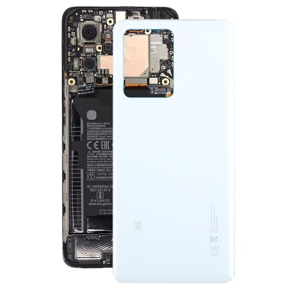 Per Xiaomi Redmi Note 12 Discovery / Redmi Note 12 Explorer Cover posteriore batteria in materiale vetro OEM (bianco)