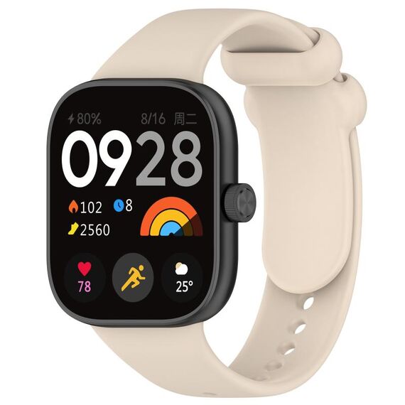 Per Redmi Watch 4 Cinturino in silicone liquido tinta unita (Starlight)