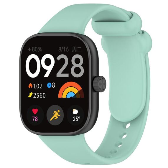 Per cinturino in silicone liquido a tinta unita per Redmi Watch 4 (verde)