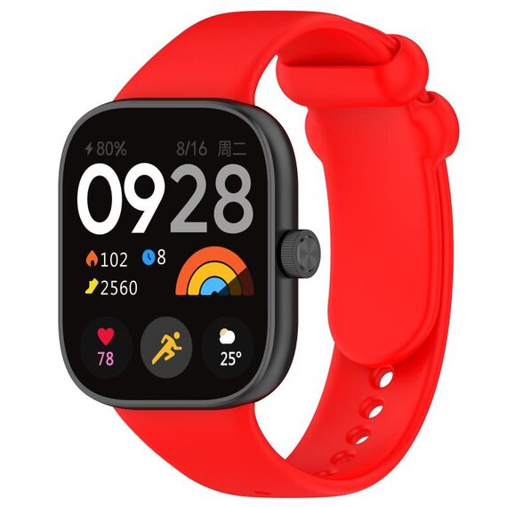 Per Redmi Watch 4 cinturino in silicone liquido tinta unita (rosso)