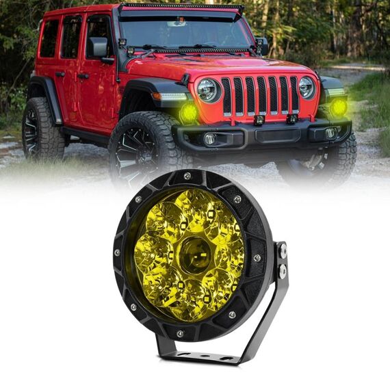 Faro da lavoro rotondo per fuoristrada E16 38W 4000LM / 6000K da 5 pollici (luce gialla)