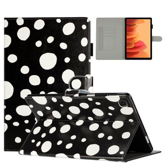 Custodia smart tablet in pelle con motivo a punti per Samsung Galaxy Tab A7 10.4 2020 T500 (nero bianco)