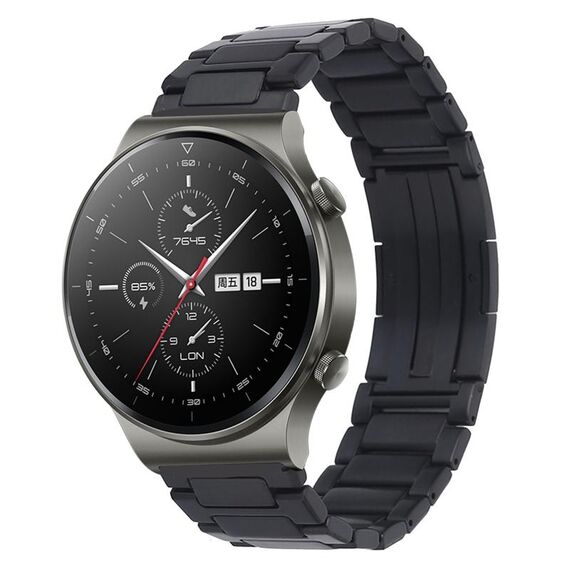 Per Huawei Watch GT2 Pro / GT 2e Cinturino per orologio in metallo con fibbia pieghevole a forma di H (nero)