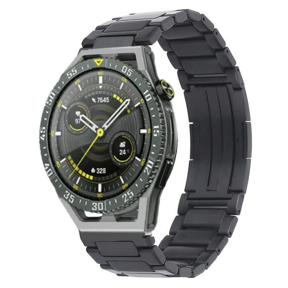 Per Huawei Watch GT3 SE cinturino pieghevole in acciaio inossidabile con fibbia pieghevole a forma di H (grigio)