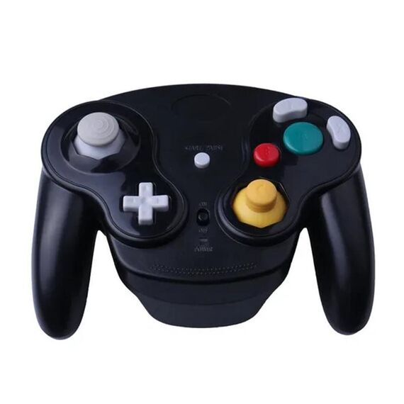 Per NGC Gamepad 2.4G Gamepad wireless compatibile con Wii (nero)