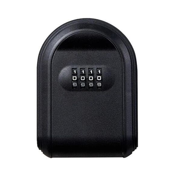 Cassetta portachiavi in plastica completa con serratura per password, porta con chiave, per riporre le chiavi (nera)