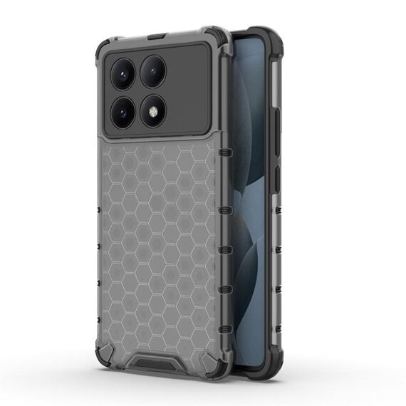 Per Redmi K70E Custodia antiurto per telefono a nido d'ape (nera)