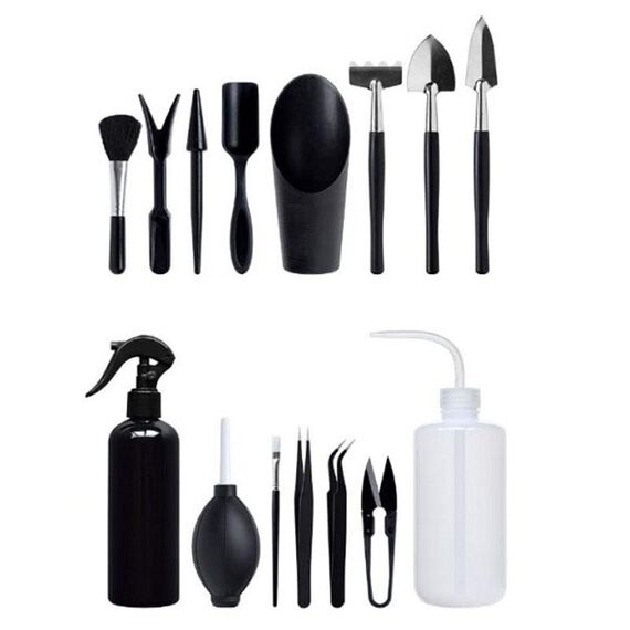 15 pezzi/set di strumenti da giardinaggio per piante succulente, set di vasi per la rimozione della coltivazione indoor, kit per l'orticoltura