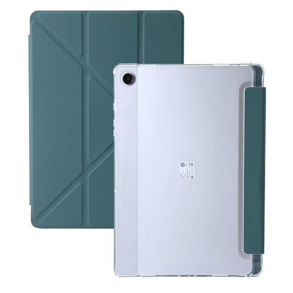 Custodia per tablet in pelle con deformazione acrilica trasparente per Samsung Galaxy Tab A9 (verde intenso)
