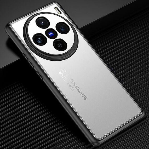 Custodia per telefono in metallo satinato per vivo X100 (argento)