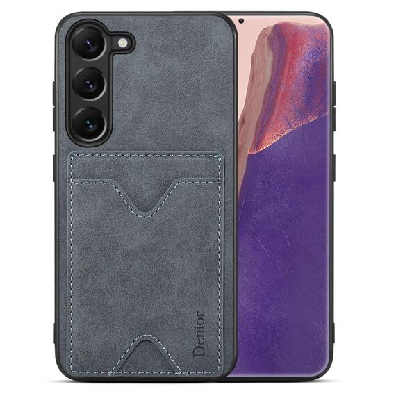 Per Samsung Galaxy S24 5G Denior PU Cover posteriore con slot per scheda Custodia per telefono (grigio)