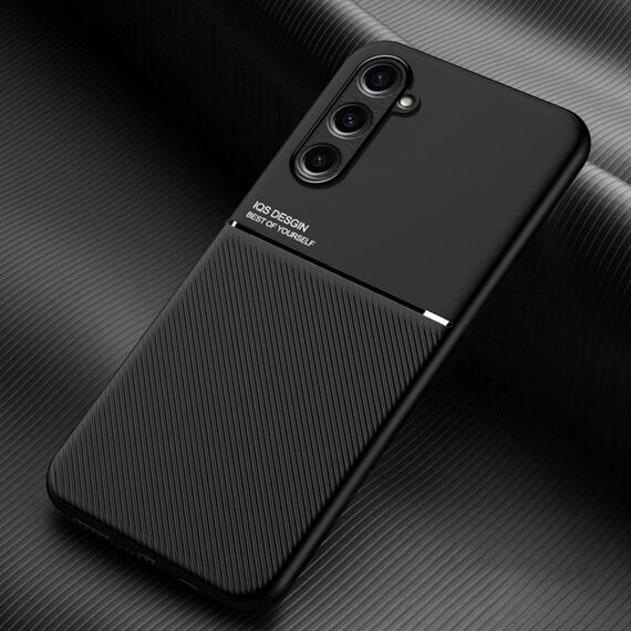 Per Samsung Galaxy S23 FE 5G Classic Tilt Strip Grain Magnetico Antiurto PC + Custodia per telefono in TPU (Nero)