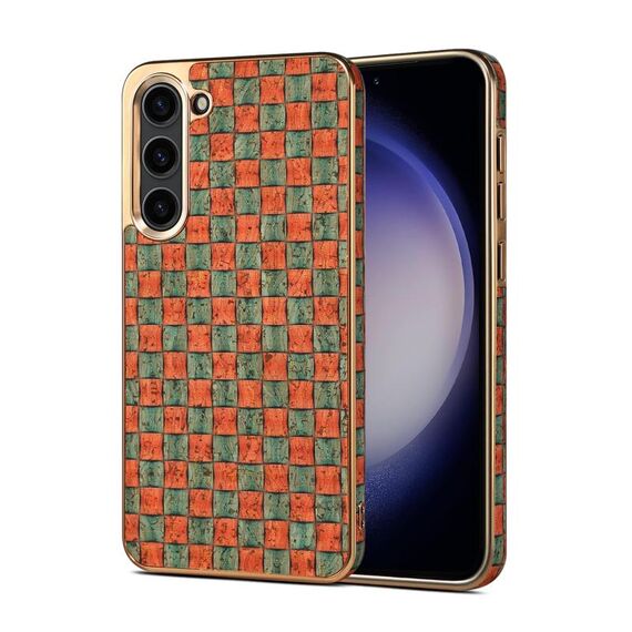 Custodia elettrolitica per Samsung Galaxy S23+ 5G Denior Flower Language Series (arancione)