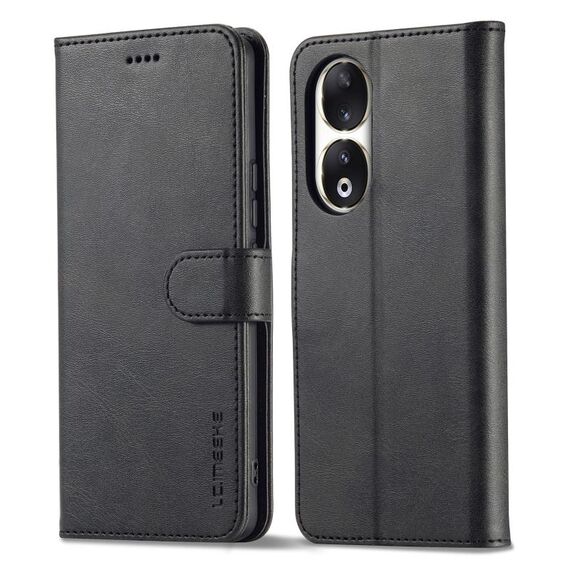 Per Honor 90 LC.IMEEKE Custodia per telefono in pelle con texture di vitello (nera)