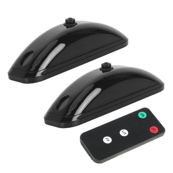 H901 2 pezzi Spia pilota remota per auto Spia doppio flash (Nero)