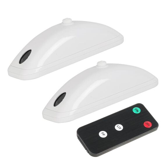 H901 2 pezzi Spia pilota remota per auto Spia doppia luce flash (bianca)