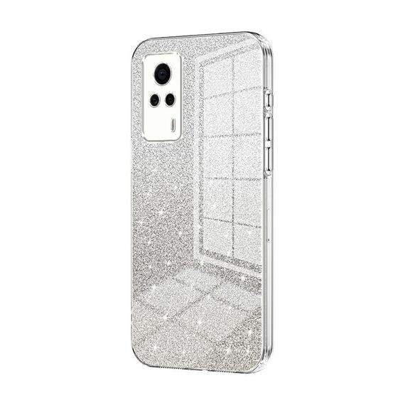 Per vivo S9e Custodia per telefono elettrolitica in polvere glitterata sfumata (trasparente)