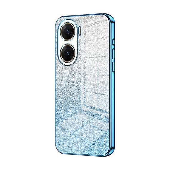 Custodia per telefono elettrolitico in polvere glitter sfumata per vivo V29e (blu)