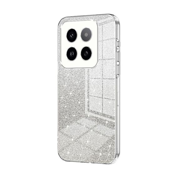 Per Xiaomi 14 Pro Custodia per telefono elettrolitico in polvere glitter sfumata (trasparente)
