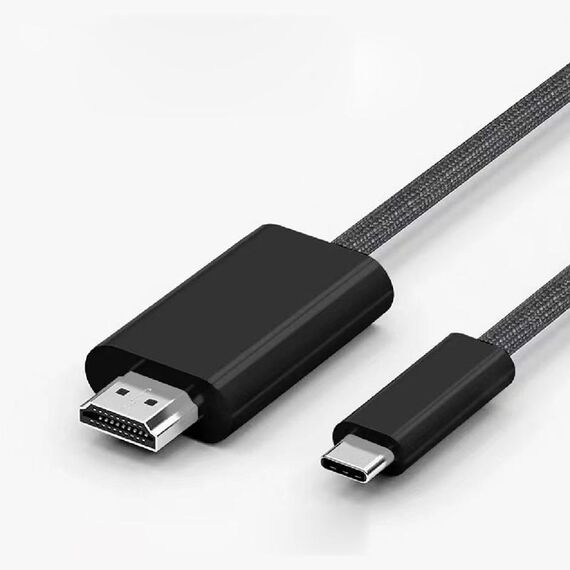 Cavo adattatore USB-C / Type-C a HDMI HD 4K 30 Hz, lunghezza: 1,8 m (nero)