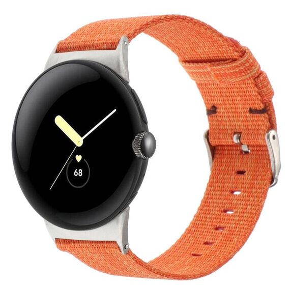 Per Google Pixel Watch 2 / Pixel Watch Cinturino in tela di nylon (arancione)