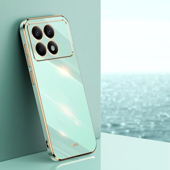 Per Xiaomi Redmi K70 XINLI Straight Edge 6D Placca Custodia in TPU per telefono (Verde menta)