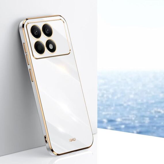 Per Xiaomi Redmi K70E XINLI Straight Edge 6D Placca Custodia per telefono in TPU (Bianco)