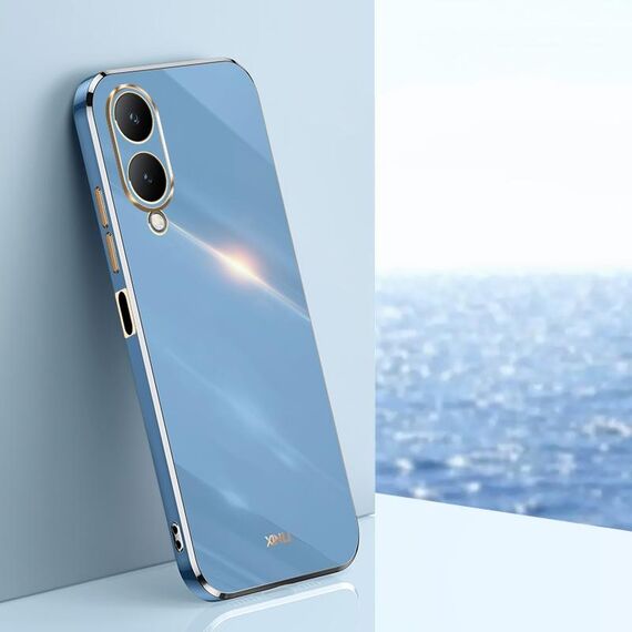 Per vivo Y17S 4G XINLI Straight Edge 6D Placca Custodia in TPU per telefono (Blu celeste)