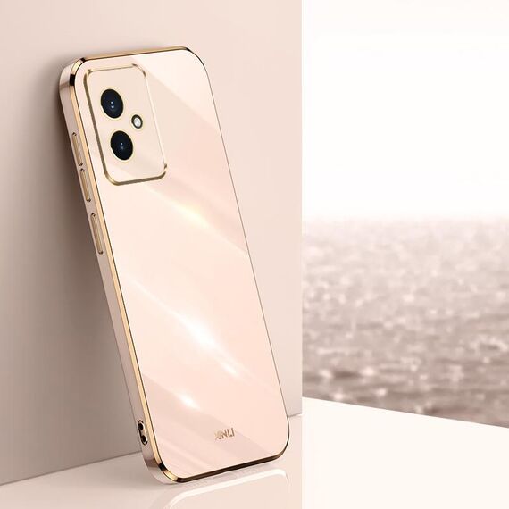 Custodia per telefono in TPU elettrolitico con bordo dritto 6D per Honor 100 XINLI (rosa)
