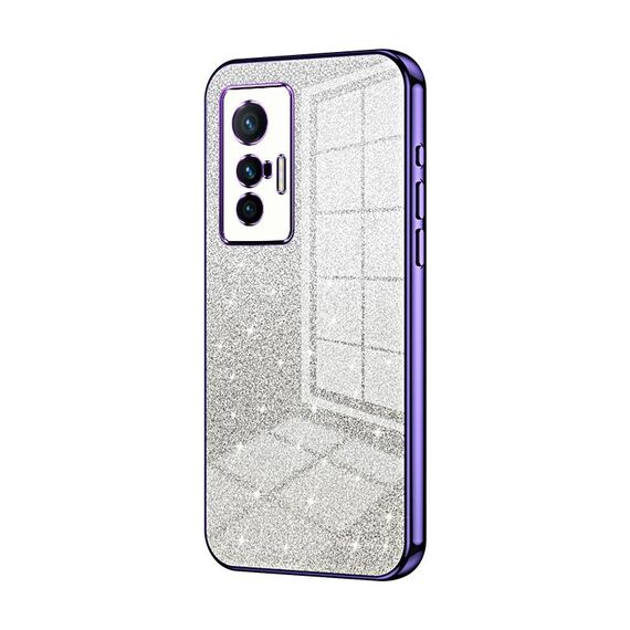 Custodia per telefono elettrolitico in polvere glitterata vivo X70 (viola)