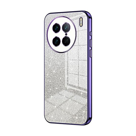 Custodia per telefono elettrolitico in polvere glitter sfumata per vivo X90 Pro (viola)