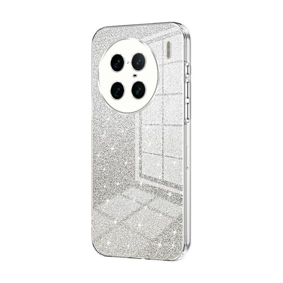 Per vivo X90 Pro+ Custodia per telefono elettrolitico con polvere glitterata sfumata (trasparente)