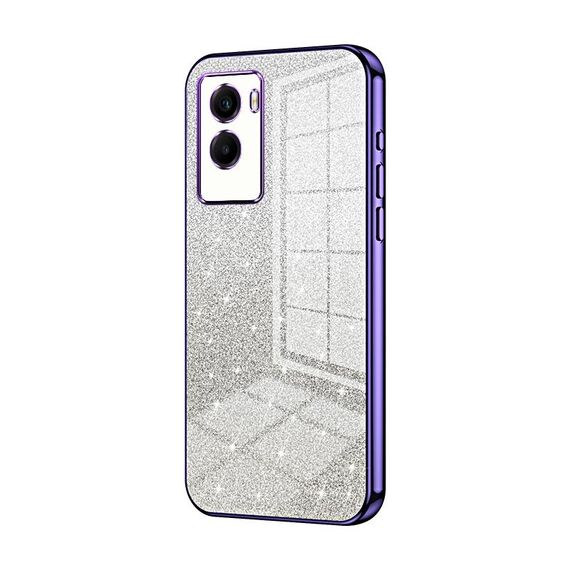 Per vivo Y55s 2021 / Y72t Custodia per telefono elettrolitica in polvere glitterata sfumata (viola)
