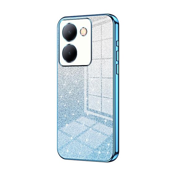 Per vivo Y78 China / Y36 / Y36 5G Custodia per telefono elettrolitico con polvere glitterata sfumata (blu)