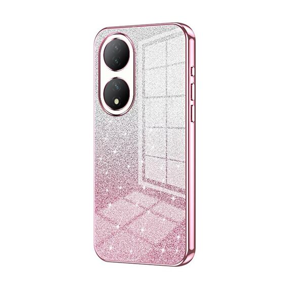 Custodia per telefono elettrolitica in polvere glitterata sfumata per vivo Y100 / Y100A (rosa)