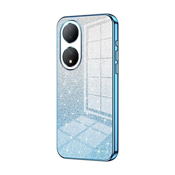 Custodia per telefono elettrolitico in polvere glitter sfumata per vivo Y100 / Y100A (blu)