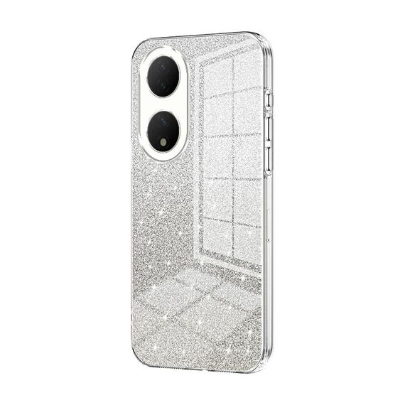 Custodia per telefono elettrolitica in polvere glitterata sfumata per vivo Y100 / Y100A (trasparente)