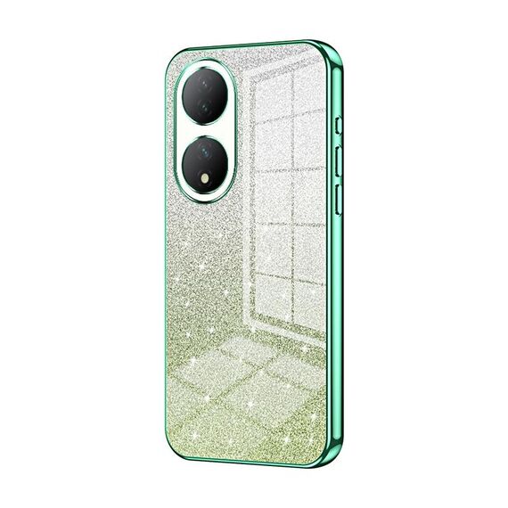 Custodia per telefono elettrolitica in polvere glitterata sfumata per vivo Y100 / Y100A (verde)