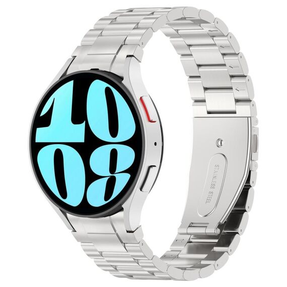 Per Samsung Galaxy Watch6/6 Classic/5/5 Pro Cinturino in metallo a tre sfere stile pulsante (Argento)