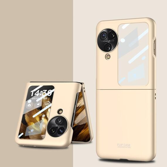 Per OPPO Find N3 Flip GKK Custodia protettiva integrata ultrasottile a copertura totale (Oro)