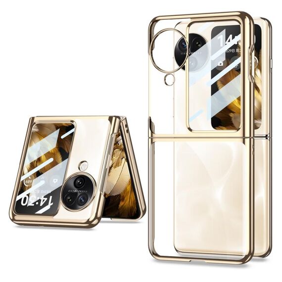 Per OPPO Find N3 Flip GKK Custodia per telefono galvanica integrata a copertura totale (oro)