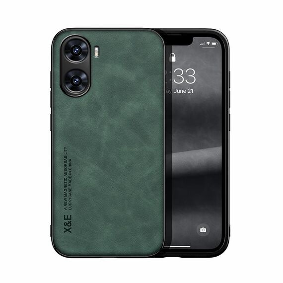 Custodia per telefono posteriore in pelle magnetica Skin Feel per vivo V29e (verde)