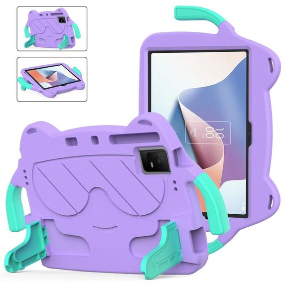 Per TCL NxtPader 11 2023 Ice Baby EVA Custodia rigida antiurto per tablet PC (viola chiaro + verde menta)