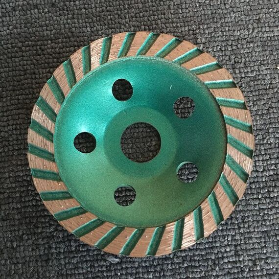 Mola a forma di ventaglio per smerigliatrice ceramica con lame diamantate e lucidanti per pietra di cemento da 100 mm, specifica: dente fine di livello B