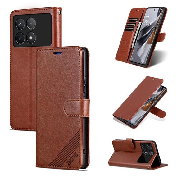 Per Xiaomi Redmi K70 / K70 Pro AZNS Custodia per cellulare in pelle con texture in pelle di pecora (marrone)