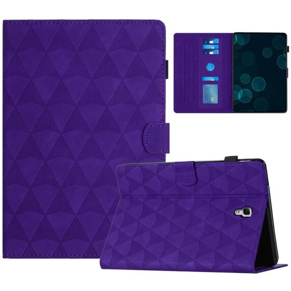 Custodia Smart Tablet in pelle goffrata con texture diamante per Samsung Galaxy Tab A 10.5 T590 (viola)